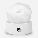 Yin Yang Symbol Embroidered Unisex Cuffed Beanie - BUCKET POPCORN