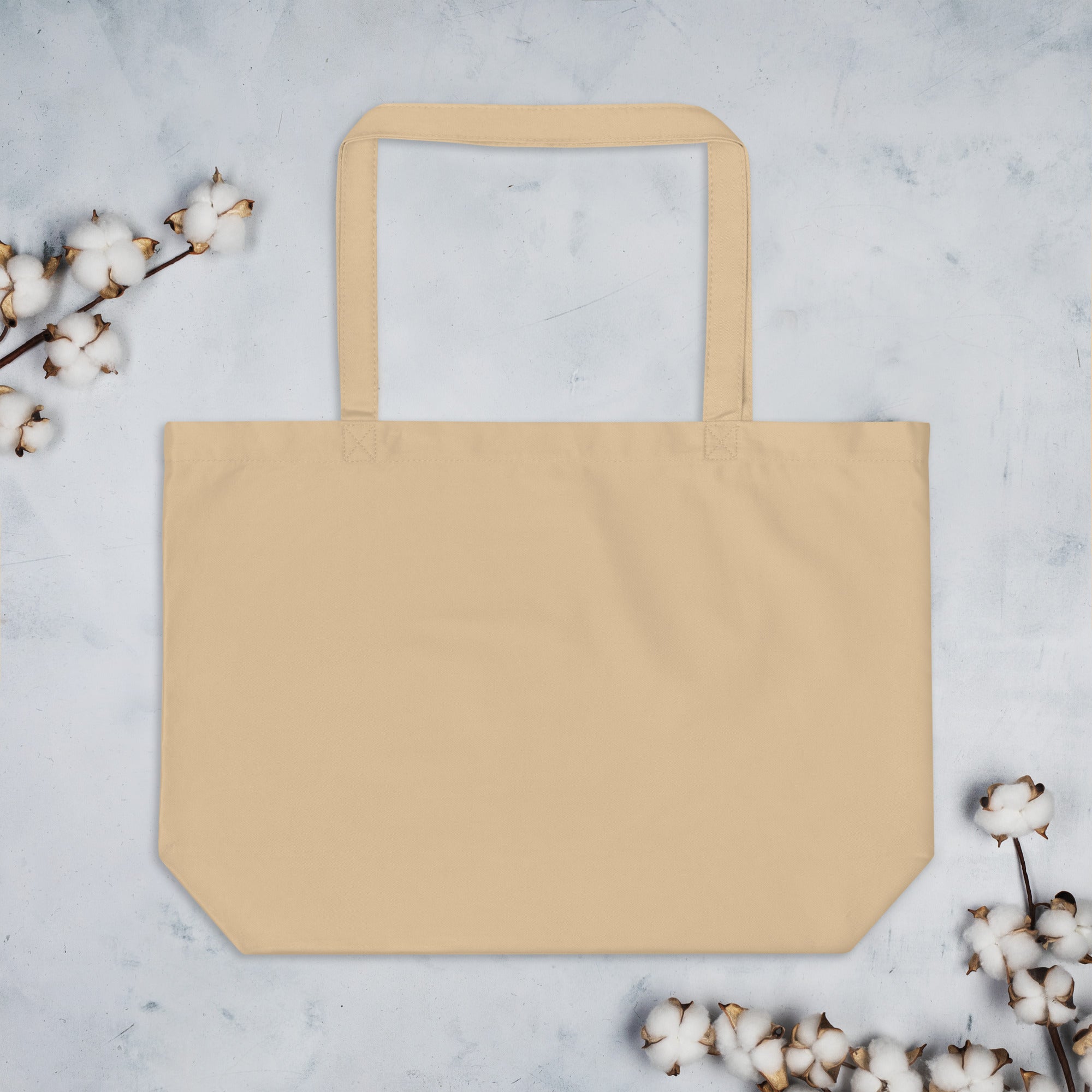 Funny "I am a Quitter, Not a Fighter" Cat Large organic tote bag