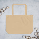 Funny "I am a Quitter, Not a Fighter" Cat Large organic tote bag