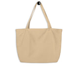 Funny "I am a Quitter, Not a Fighter" Cat Large organic tote bag