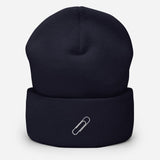 Cute Paper Clip Embroidered Unisex Cuffed Beanie - BUCKET POPCORN