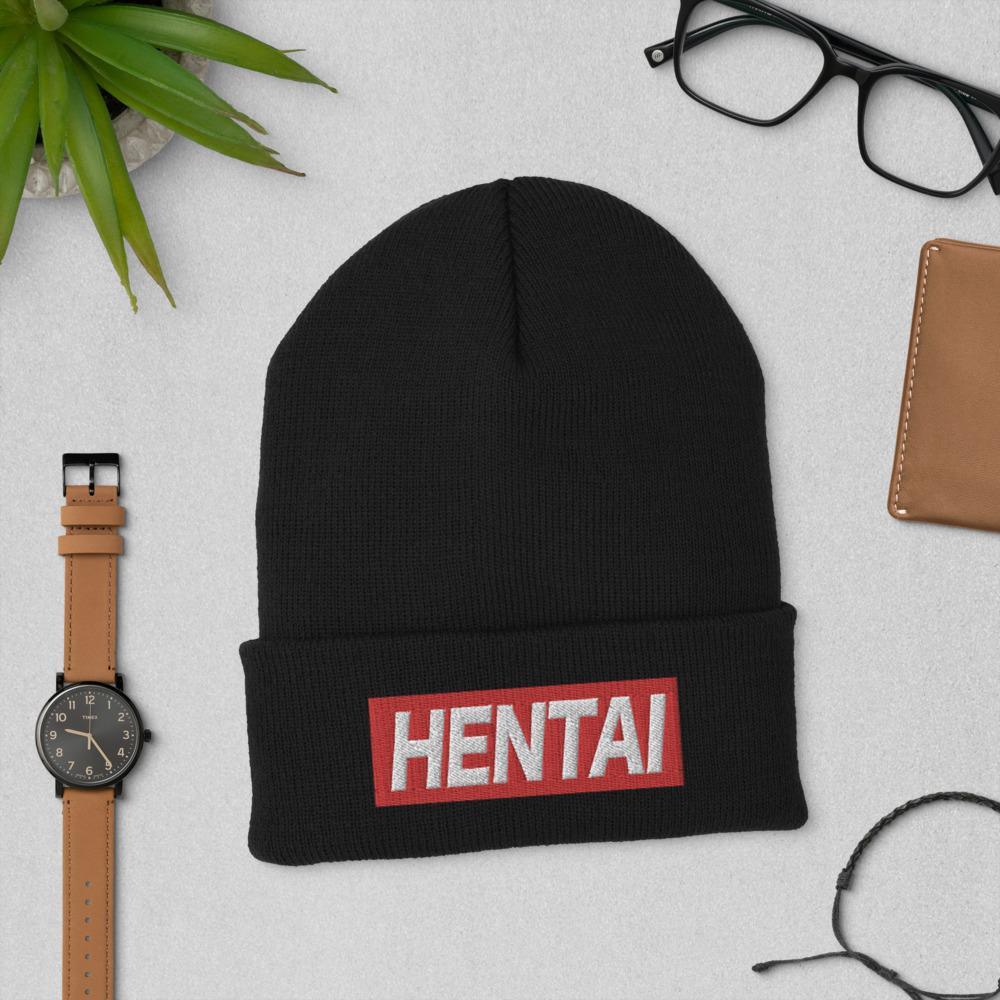 Hentai Japanese Word Anime Quote Unisex Cuffed Beanie - BUCKET POPCORN