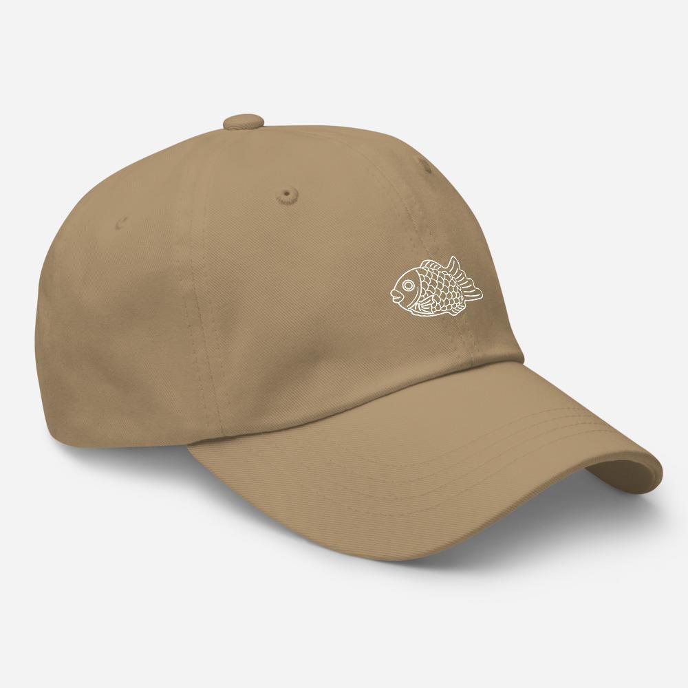 Taiyaki Waffle Fish Icon Embroidered Unisex Baseball Cap - BUCKET POPCORN