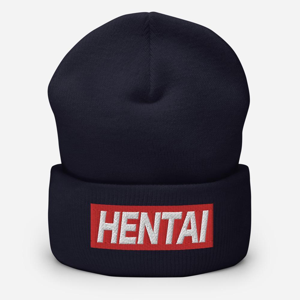 Hentai Japanese Word Anime Quote Unisex Cuffed Beanie - BUCKET POPCORN