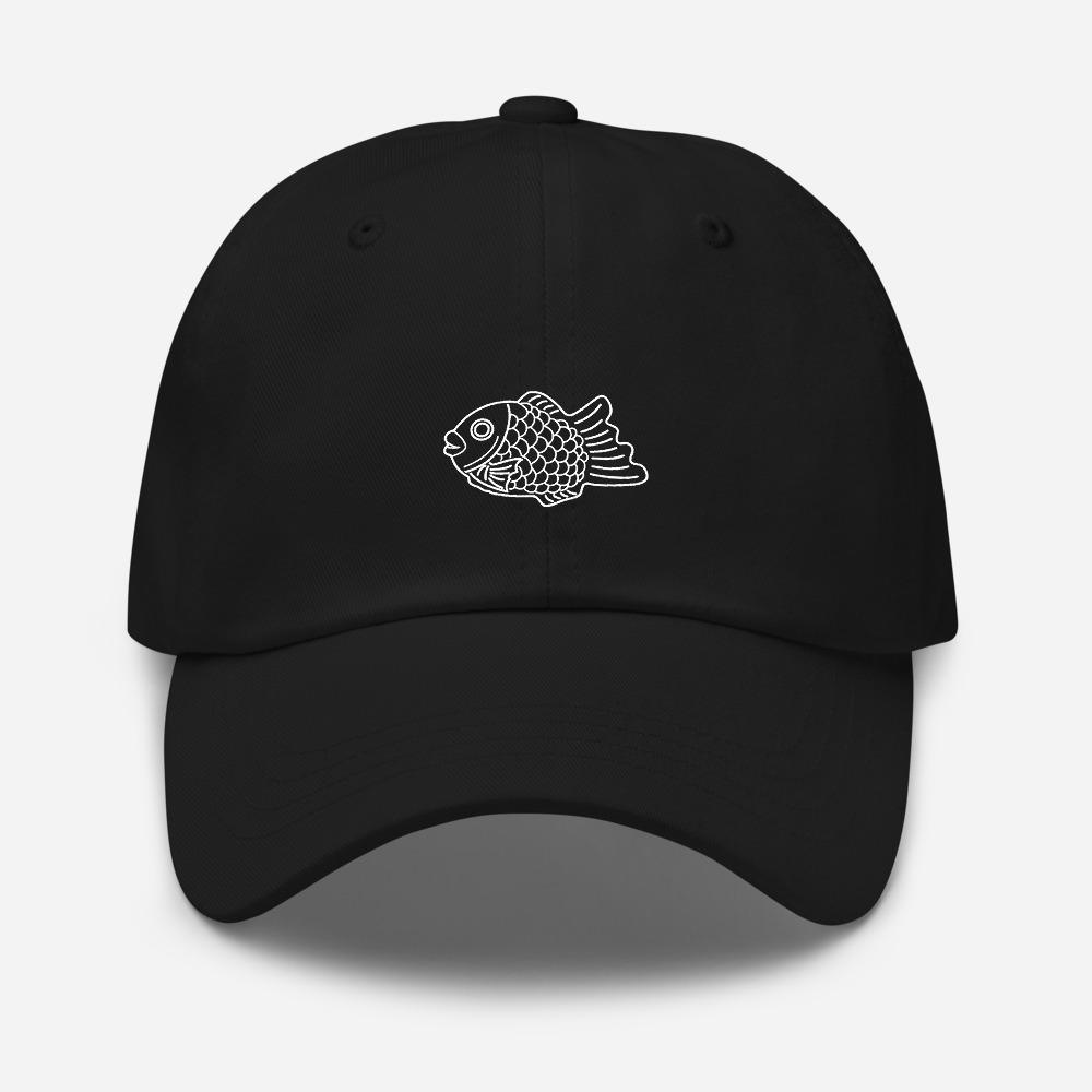 Taiyaki Waffle Fish Icon Embroidered Unisex Baseball Cap - BUCKET POPCORN
