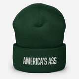 America's Ass Funny Unisex Cuffed Beanie - BUCKET POPCORN