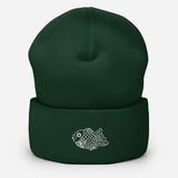 Taiyaki Waffle Fish Icon Embroidered Unisex Cuffed Beanie - BUCKET POPCORN