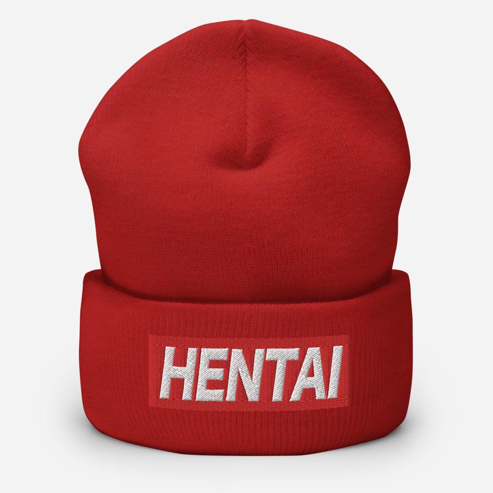 Hentai Japanese Word Anime Quote Unisex Cuffed Beanie - BUCKET POPCORN