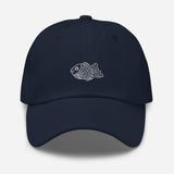 Taiyaki Waffle Fish Icon Embroidered Unisex Baseball Cap - BUCKET POPCORN