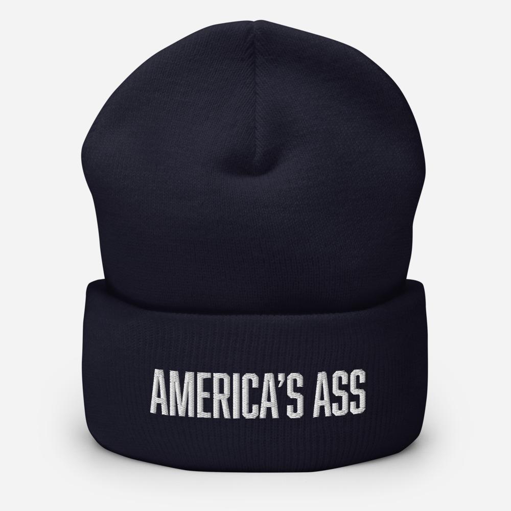 America's Ass Funny Unisex Cuffed Beanie - BUCKET POPCORN
