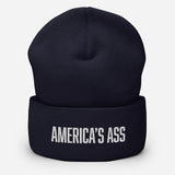 America's Ass Funny Unisex Cuffed Beanie - BUCKET POPCORN