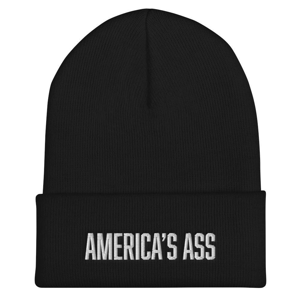America's Ass Funny Unisex Cuffed Beanie - BUCKET POPCORN