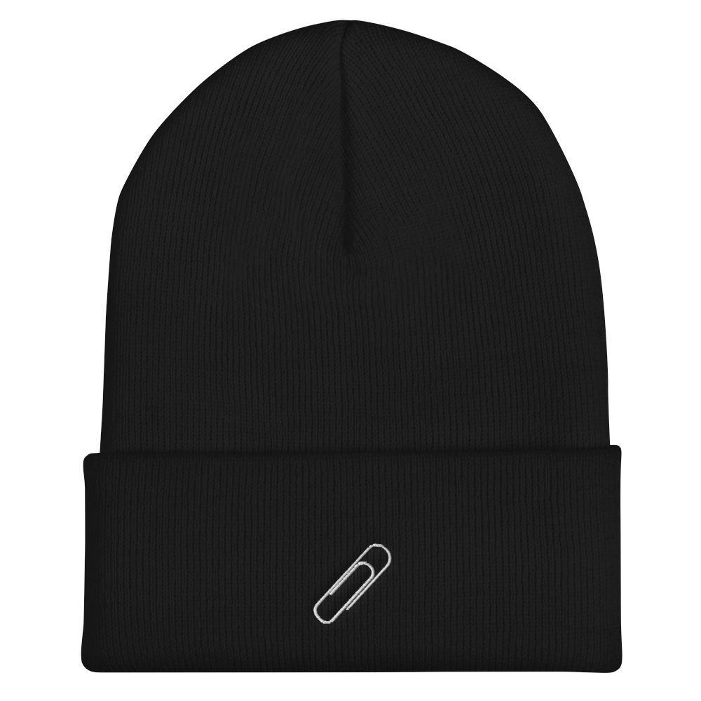 Cute Paper Clip Embroidered Unisex Cuffed Beanie - BUCKET POPCORN