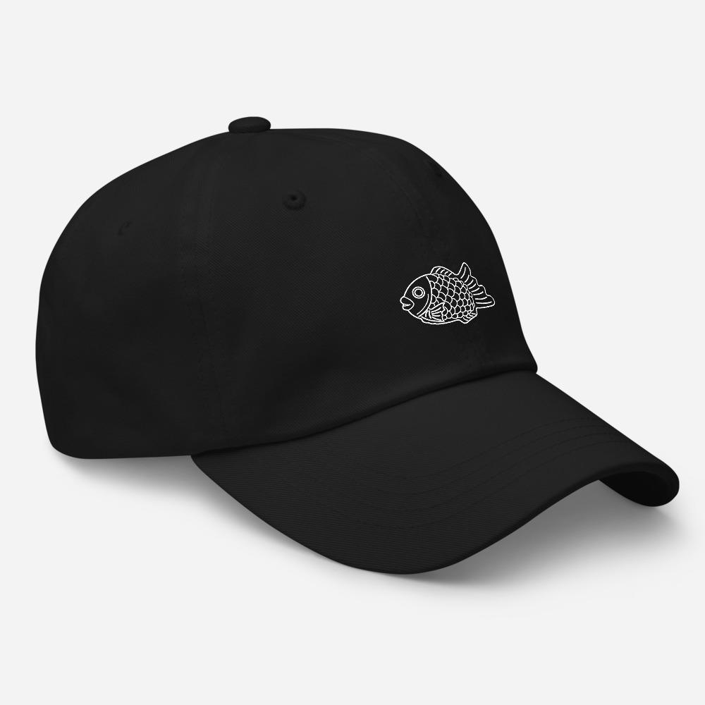 Taiyaki Waffle Fish Icon Embroidered Unisex Baseball Cap - BUCKET POPCORN