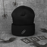 Cute Paper Clip Embroidered Unisex Cuffed Beanie - BUCKET POPCORN