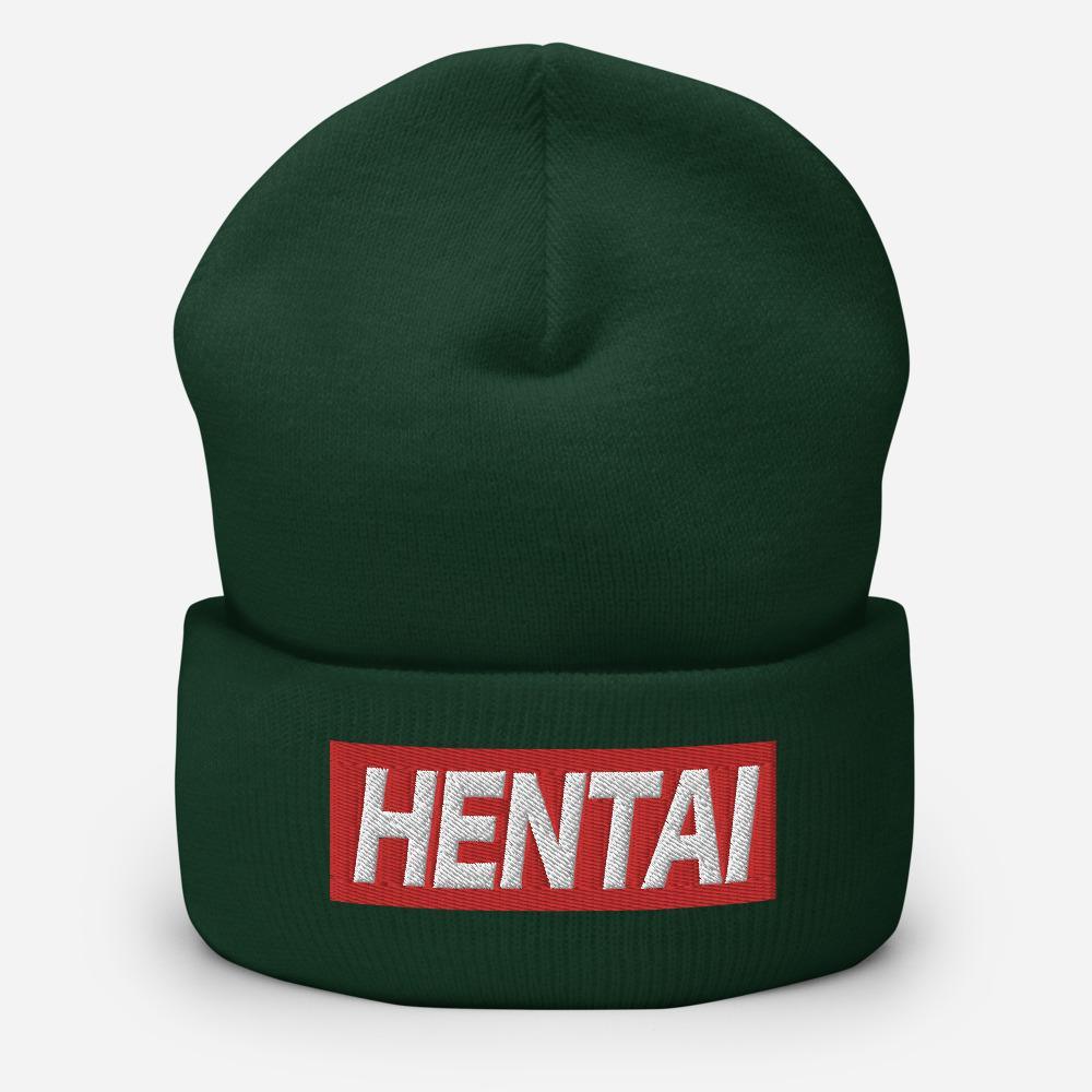 Hentai Japanese Word Anime Quote Unisex Cuffed Beanie - BUCKET POPCORN