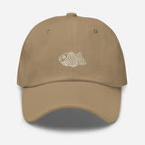 Taiyaki Waffle Fish Icon Embroidered Unisex Baseball Cap - BUCKET POPCORN