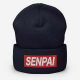 Senpai Japanese Word Anime Lover Unisex Cuffed Beanie - BUCKET POPCORN