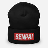 Senpai Japanese Word Anime Lover Unisex Cuffed Beanie