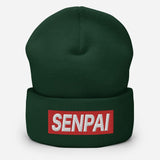 Senpai Japanese Word Anime Lover Unisex Cuffed Beanie - BUCKET POPCORN