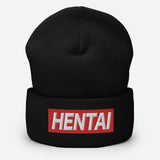 Hentai Japanese Word Anime Quote Unisex Cuffed Beanie - BUCKET POPCORN