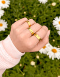 Peace Engraved Ring Set