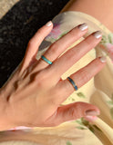 Teal Enamel Purpose Ring