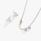 Harry Potter™ Glasses and Deathly Hallows Necklace and Earring Set, Sterling Silver