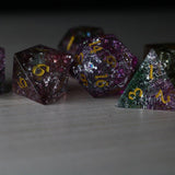 Dark Nox Forge Fire Glass DND Dice Set
