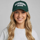 Running Mode - Varsity Logo Embroidered Baseball Cap - Sporty Unisex Running Cap - model photo