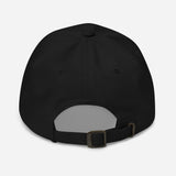 Tokyo - Kanji 3D Puff Embroidered Baseball Cap - Unisex Travel Destination Dad Hat - black- back view