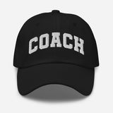 Coach - 3D Puff Embroidered Sporty Dad hat - Unisex Adjustable Baseball Cap - black- front view
