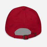 Dad of The Year-Embroidered Baseball Cap-Adjustable Cotton Twill Dad Hat-red-back view