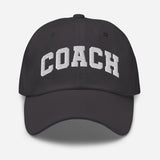Coach - 3D Puff Embroidered Sporty Dad hat - Unisex Adjustable Baseball Cap - gray - front view
