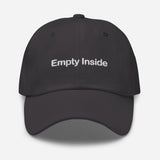 Empty Inside-Fun Embroidered Unisex Baseball Cap-Adjustable Cotton Twill Dad Hat-dark gray-front view
