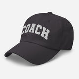 Coach - 3D Puff Embroidered Sporty Dad hat - Unisex Adjustable Baseball Cap - gray - semi front view