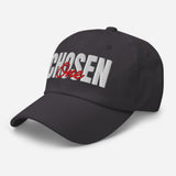 Chosen One - 3D Puff Embroidered Baseball Cap - Unisex Cotton Twill Dad Hat - gray - semi front view