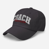 Favorite Coach - 3D Puff Embroidered Baseball Cap - Unisex Adjustable Cotton Twill Dad Hat - gray - semi front view