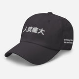 Unisex Embroidered Tennis Pickleball Hat | Fun Chinese Character Meme | Terrible at This, But Can't Stop - gray - semi front view