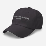 Feel Like Doing Nothing Sunday-Fun Unisex Embroidered Baseball Cap-dark gray-semi front view