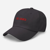 Te Amo-Embroidered Unisex Baseball Cap-Adjustable Minimalist Cotton Twill Dad Hat-dark gray-semi front view