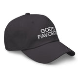 God's Favorite - Unisex Embroidered Baseball Cap - gray - semi front view
