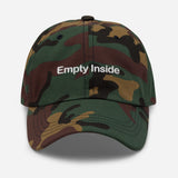 Empty Inside-Fun Embroidered Unisex Baseball Cap-Adjustable Cotton Twill Dad Hat-camoflauge-front view