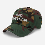 Dad of The Year-Unisex Embroidered Baseball Cap-Adjustable Dad Hat-camo-semi front view