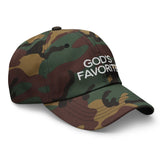 God's Favorite - Unisex Embroidered Baseball Cap - camo - semi front view