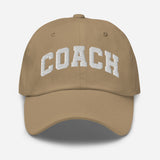 Coach - 3D Puff Embroidered Sporty Dad hat - Unisex Adjustable Baseball Cap - khaki - front view