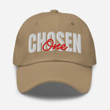 Chosen One - 3D Puff Embroidered Baseball Cap - Unisex Cotton Twill Dad Hat - khaki - front view