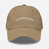 Daydreamer-Embroidered Unisex Minimalist Baseball Cap-Adjustable Cotton Twill Dad Hat-khaki-front view