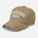 Running Mode - Varsity Logo Embroidered Baseball Cap - Sporty Unisex Running Cap - khaki - semi front view