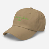 Matcha Latte Slut-Fun Embroidered Unisex Baseball Cap-Adjustable Cotton Twill Dad Hat-khaki-semi front view